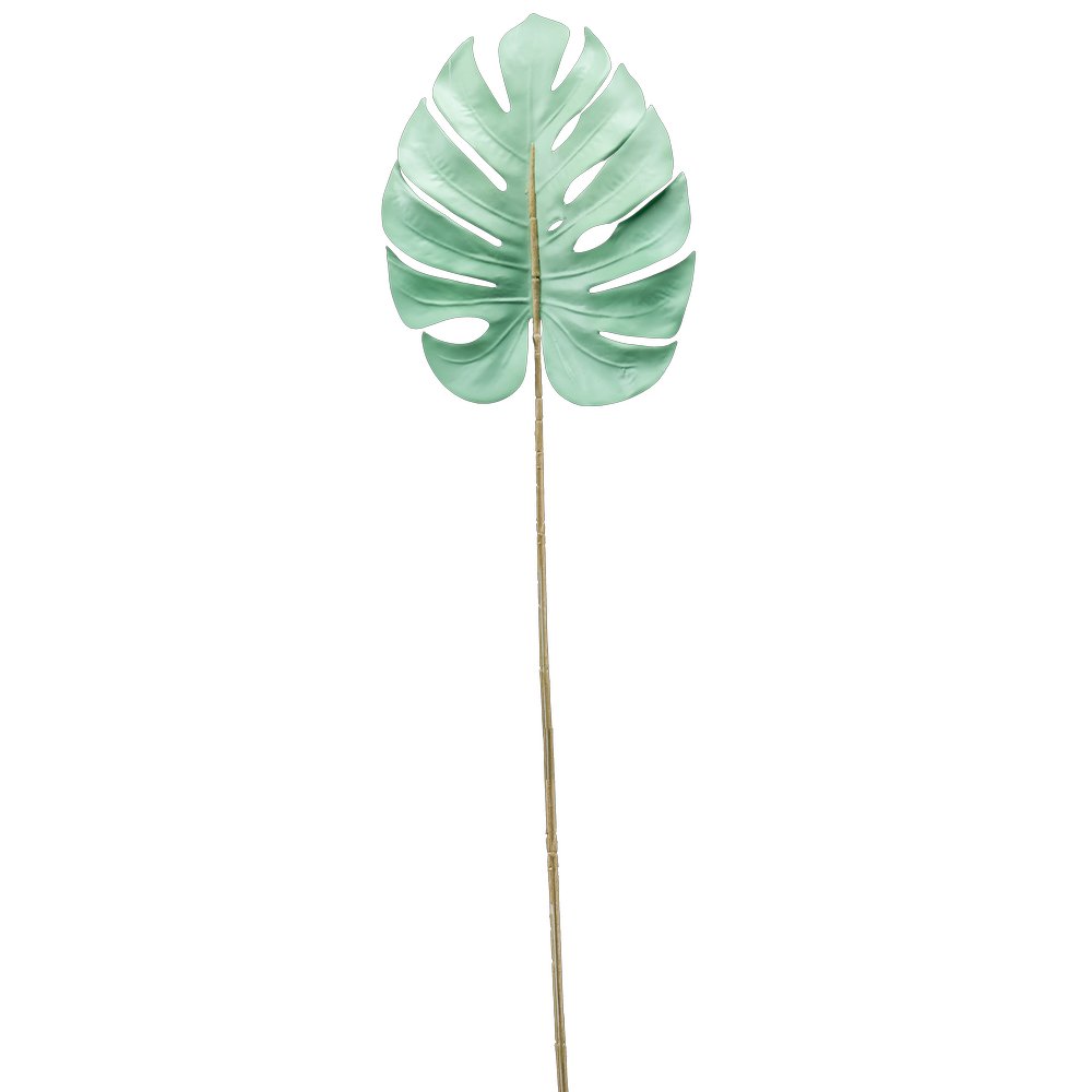 Monstera-Blatt Color mint, 75 cm