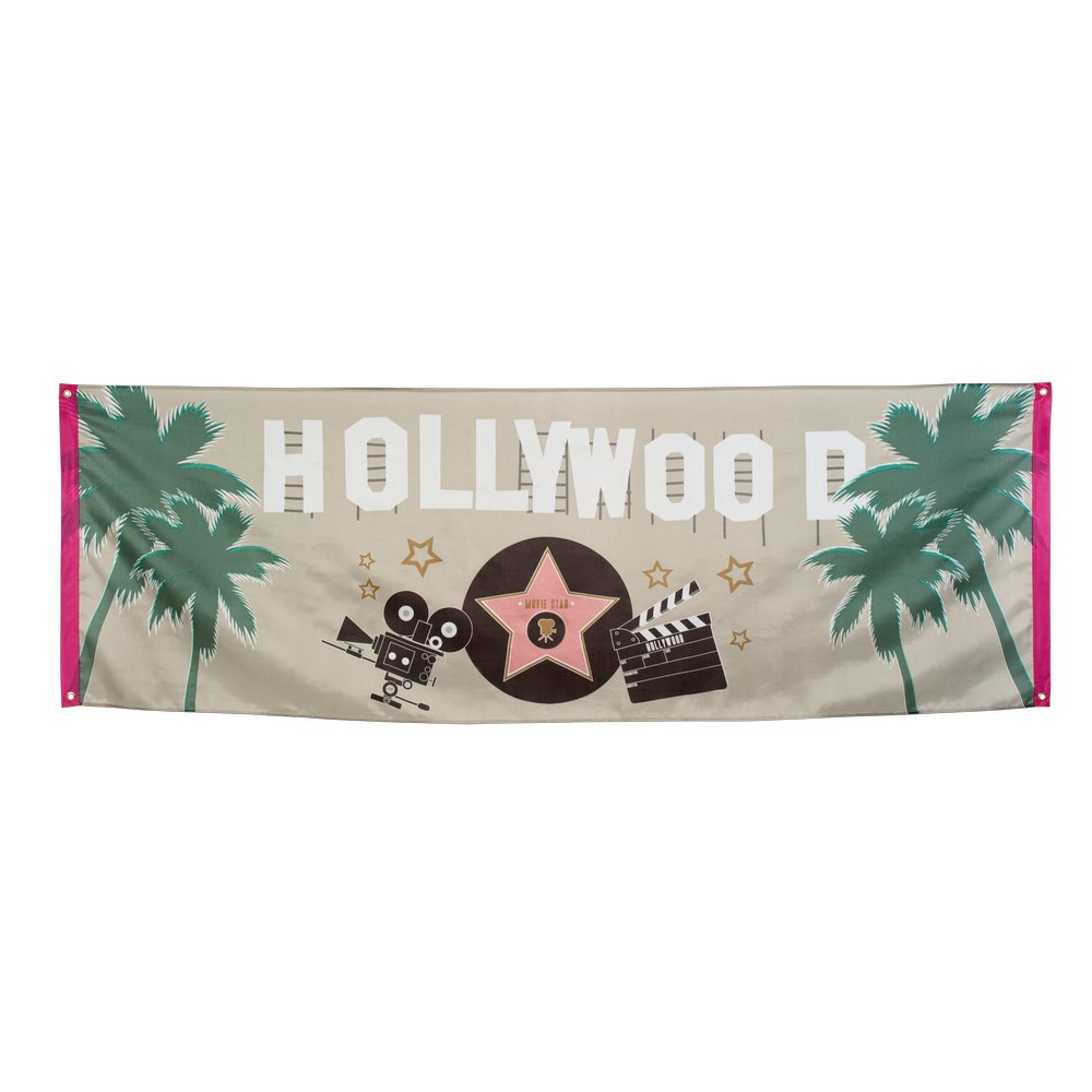 Hollywood Banner bunt, 74 x 220 cm