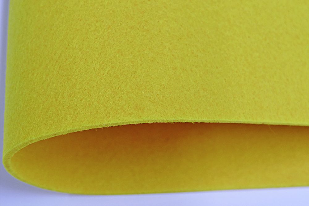 Filzplatte gelb, 3 mm, 75 x 50 cm