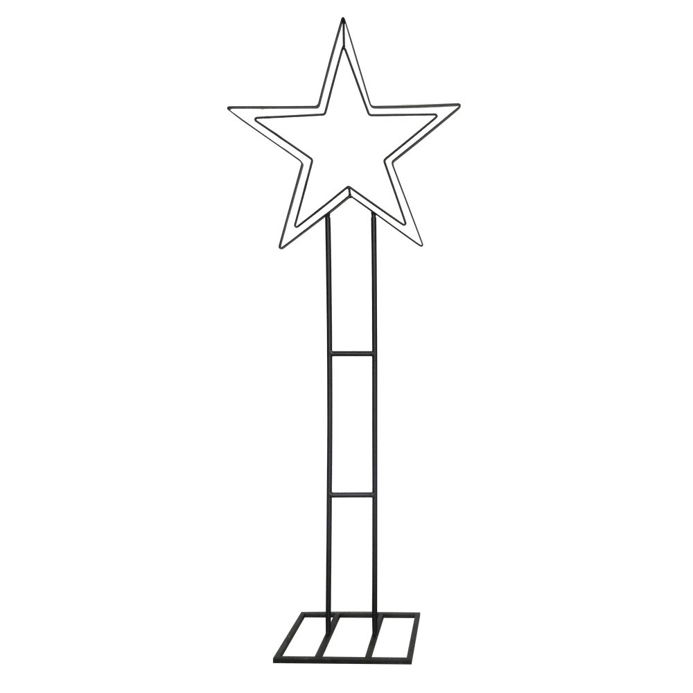 Metallaufsteller Stern schwarz, 90 cm
