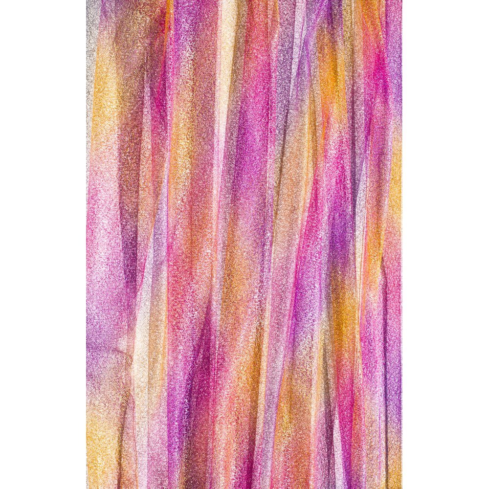 Stoff Regenbogen pink-lila-gold, 150 cm breit