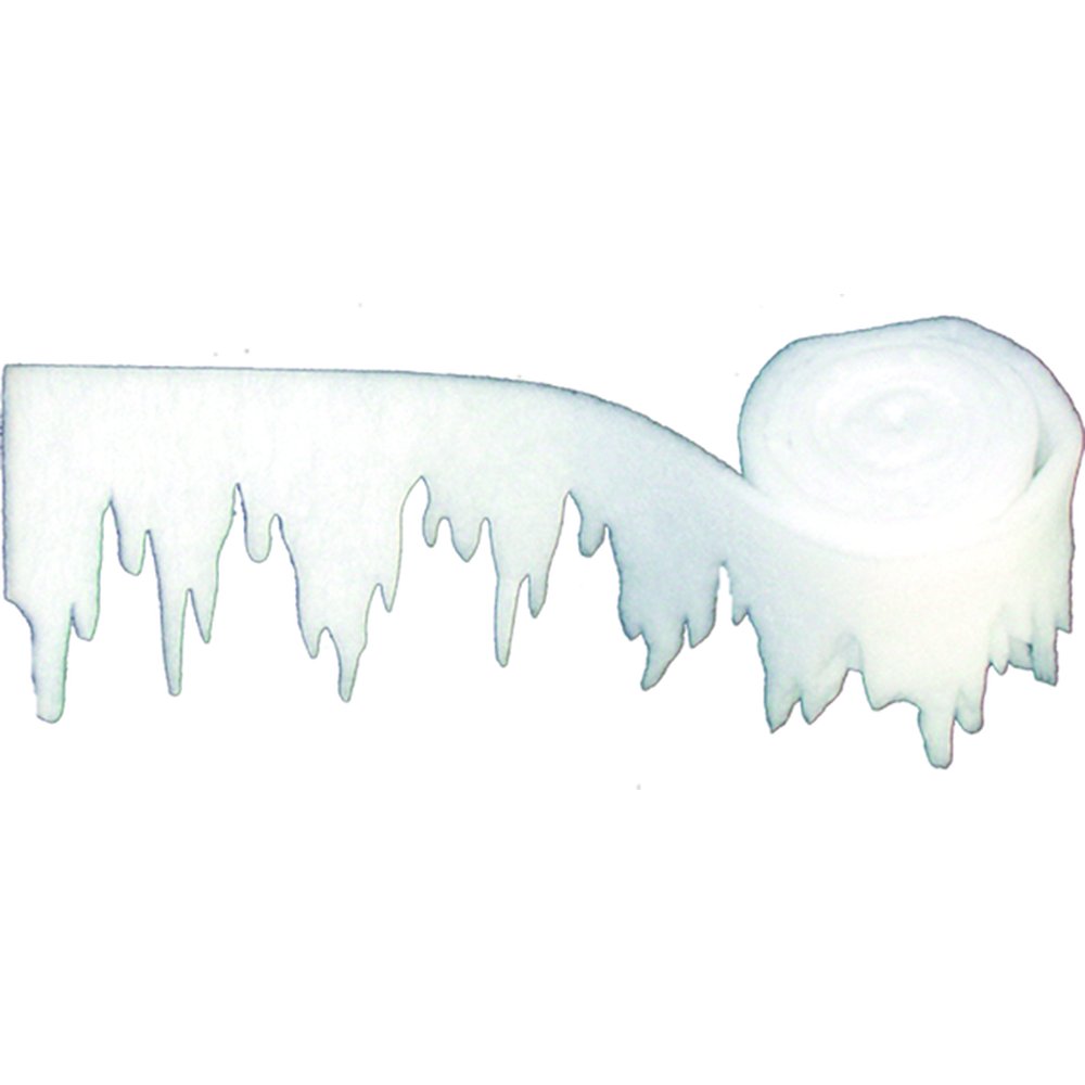 Eiszapfenfries Watte XL weiß, 500 x H 35 cm