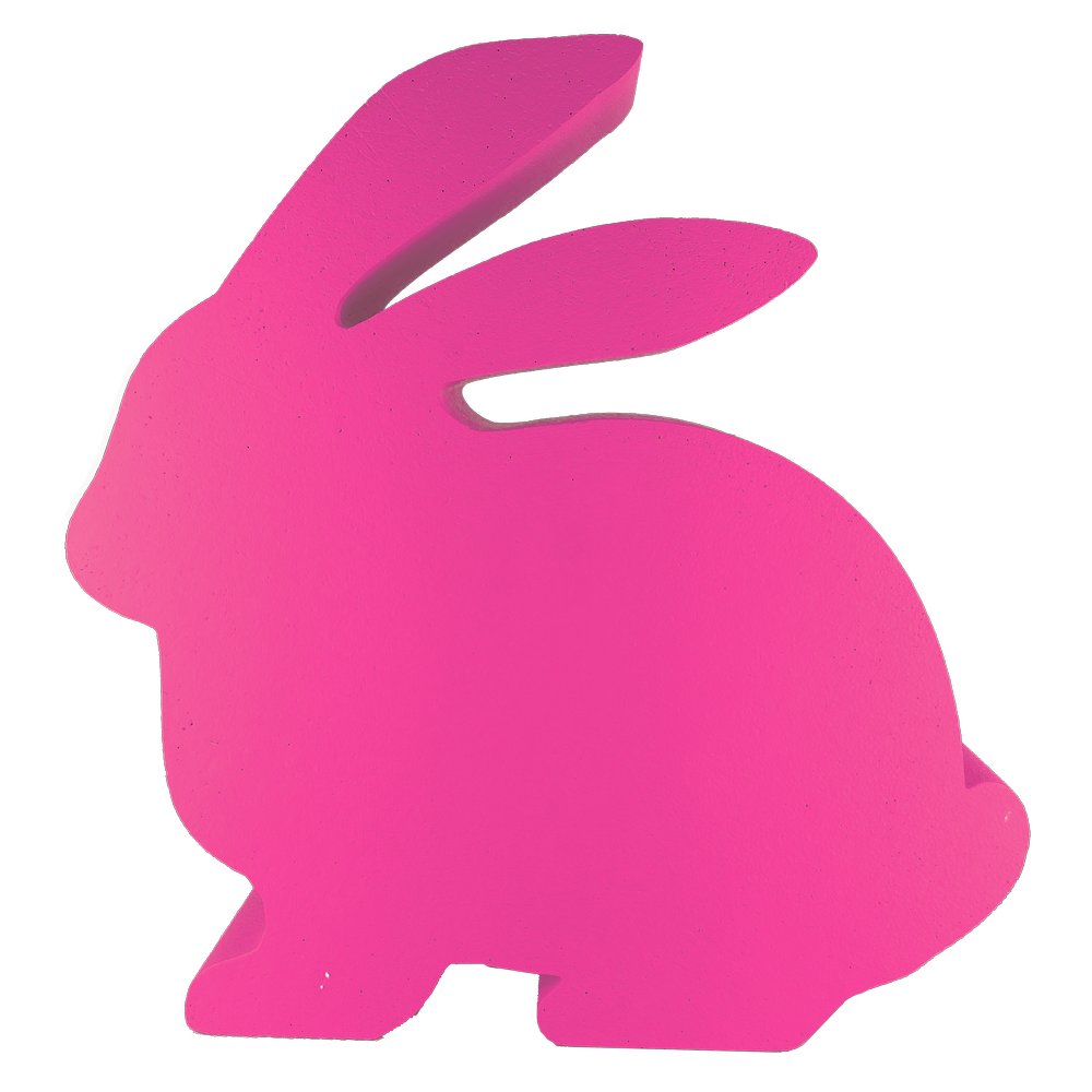 Hase sitzend Styrofoam pink