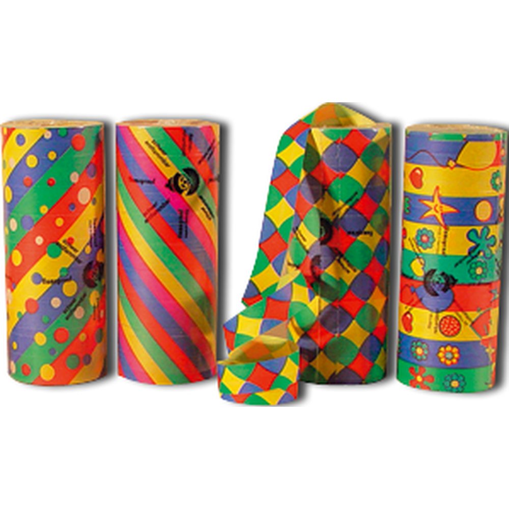 Papierluftschlangen Jumbo bunt-mix, 14 mm, 15 m