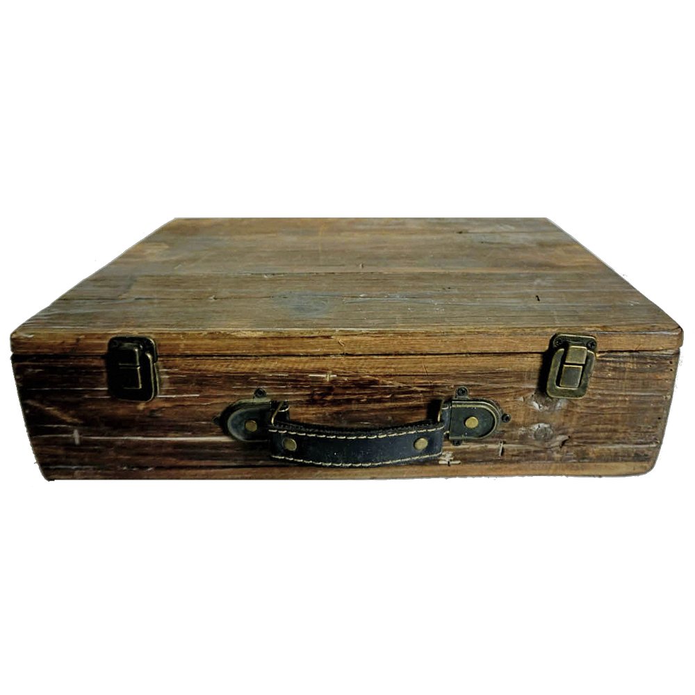 Holzkoffer Antik-Art/Vintage, 41 x 32 x 11 cm