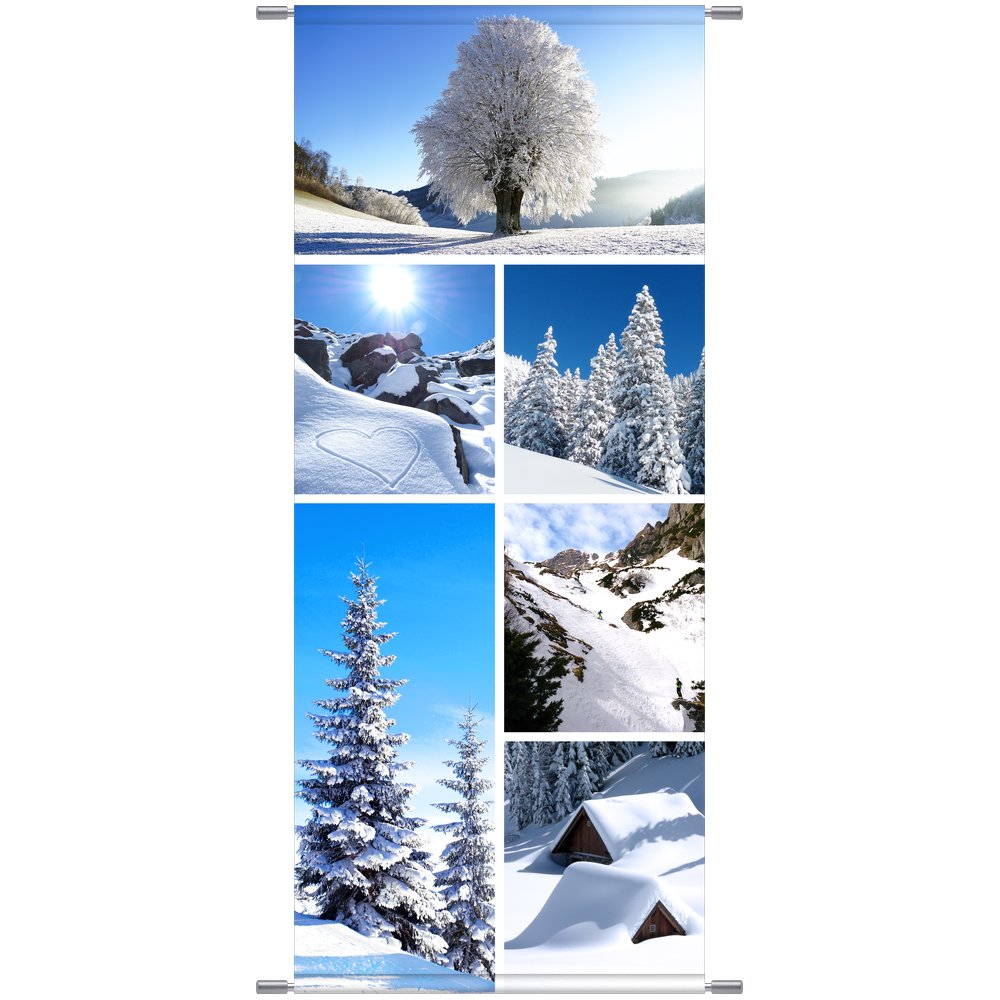 Banner Winter-Motive, 75 x 180 cm