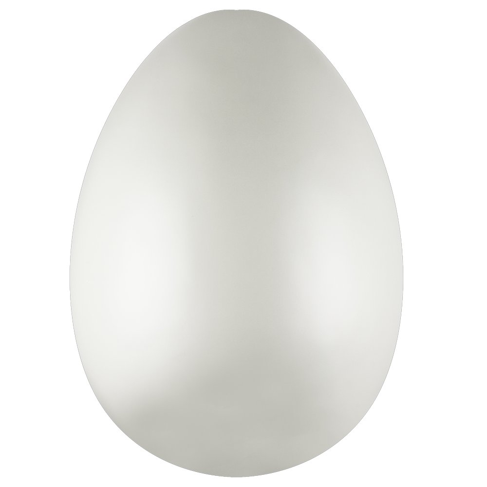 Fiberglas Objekt Ei riesig weiß, H 75 cm, Ø 50 cm