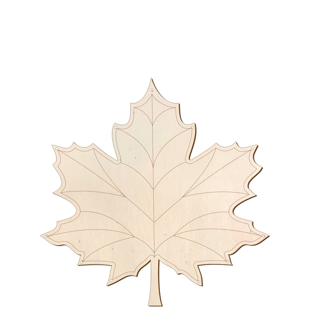 Ahornblatt 2D Display natur, B 30 x H 30 cm