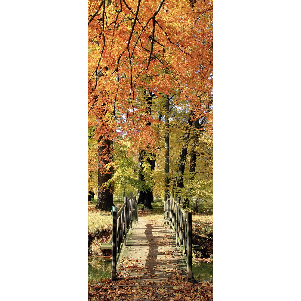 Banner Herbstwaldweg Brücke, 75 x 180 cm