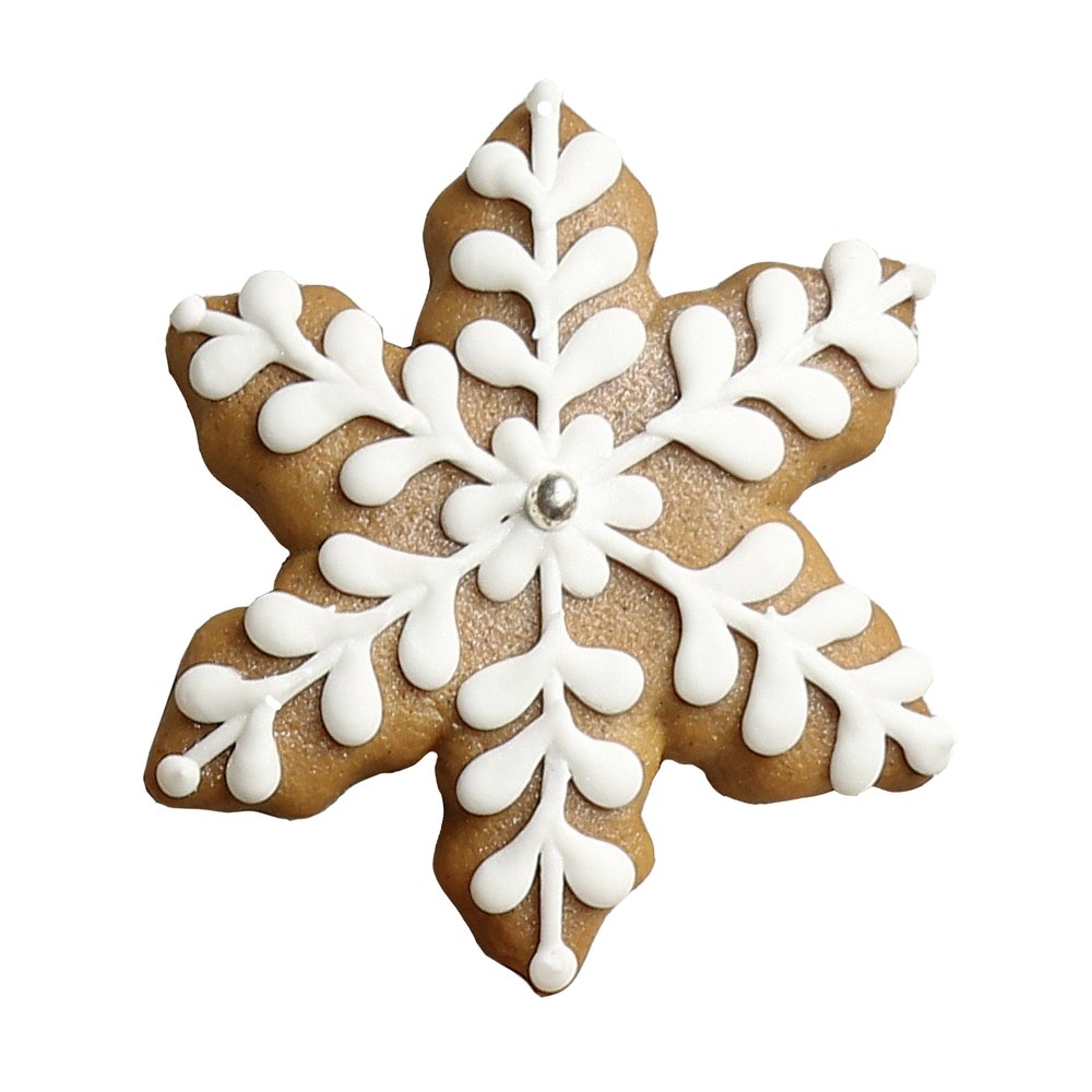 Lebkuchen Stern 2D braun/weiß, B 45 x H 50 cm