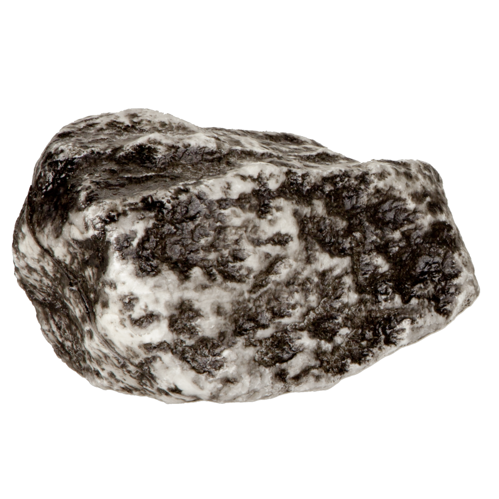 Stein aus Kunststoff Atrappe groß länglich grau-schwarz