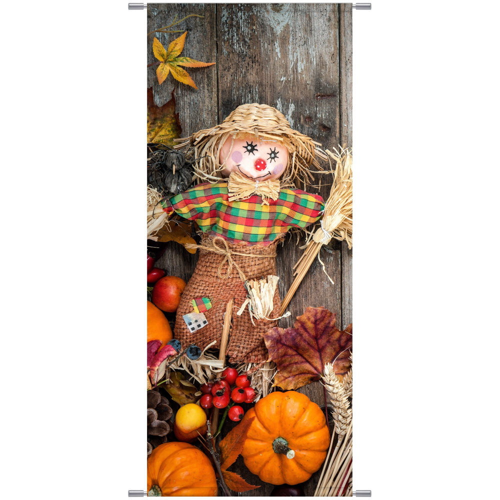 Banner Vogelscheuche + Kürbis ,75 x 180 cm