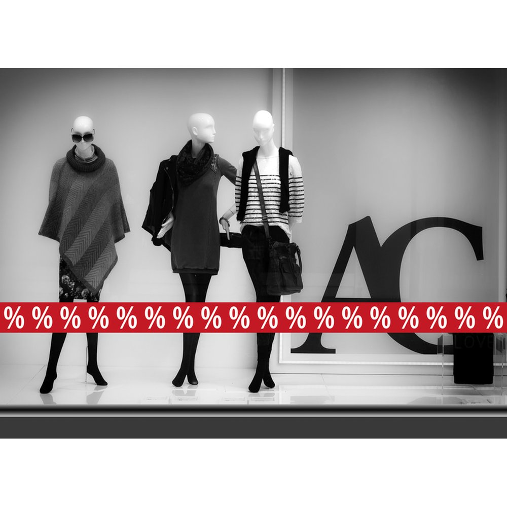 Ankleber XXL Prozentzeichen 250 x 15 cm