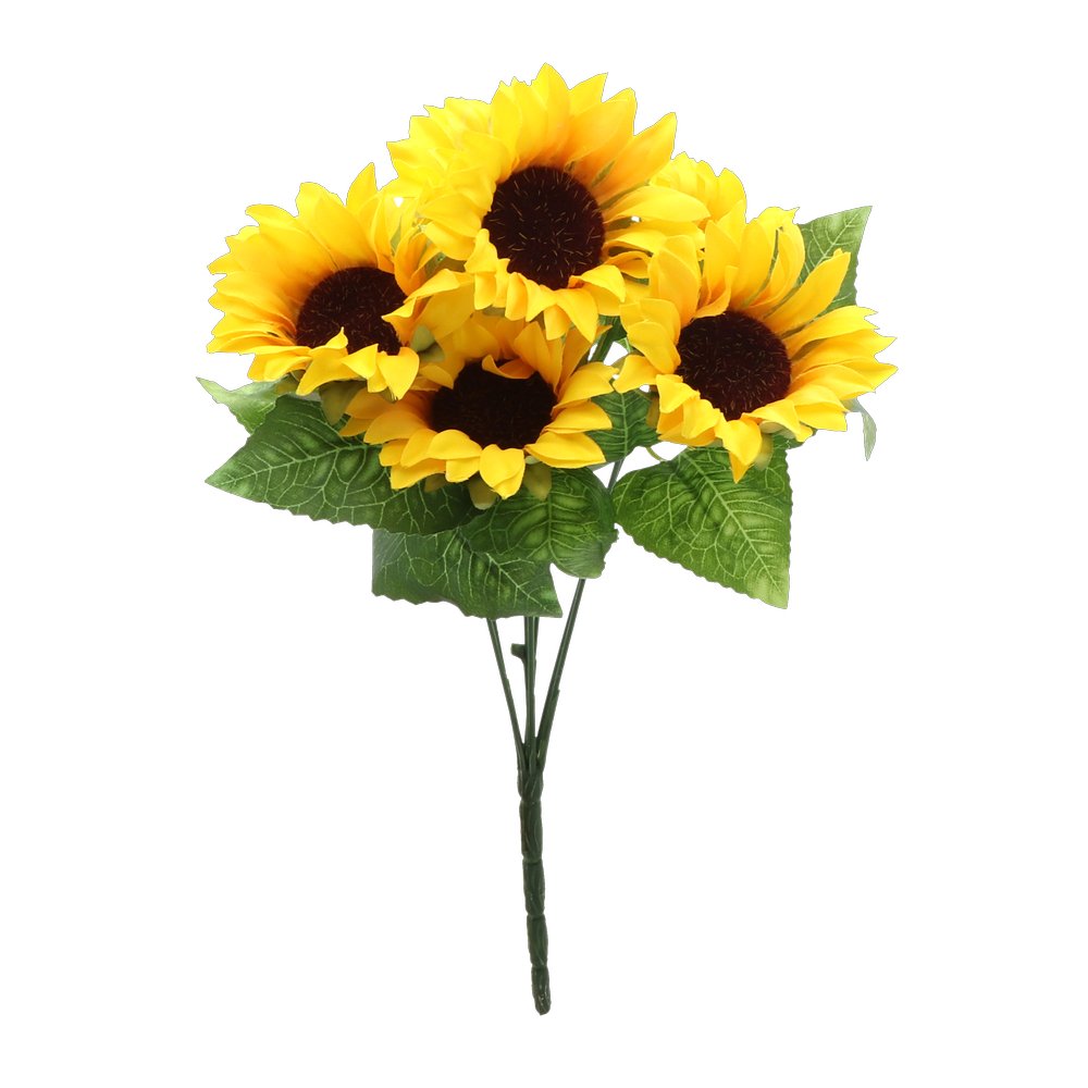 Sonnenblumenbusch x7 gelb 34 cm