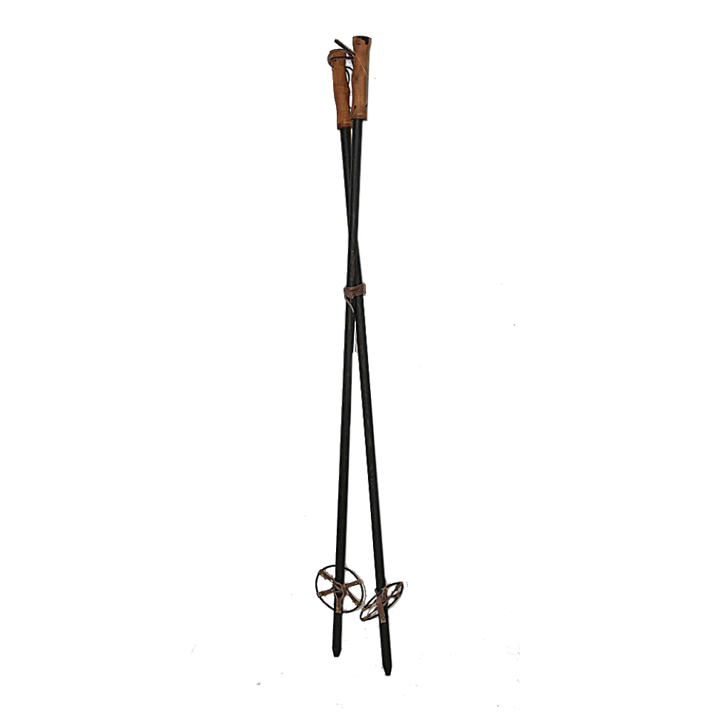 Traditionelle Skistöcke braun,100 cm