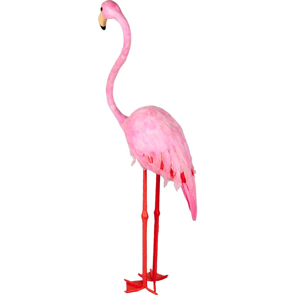 Flamingo Tierattrappe Kopf oben, 35 x 15 x 90 cm