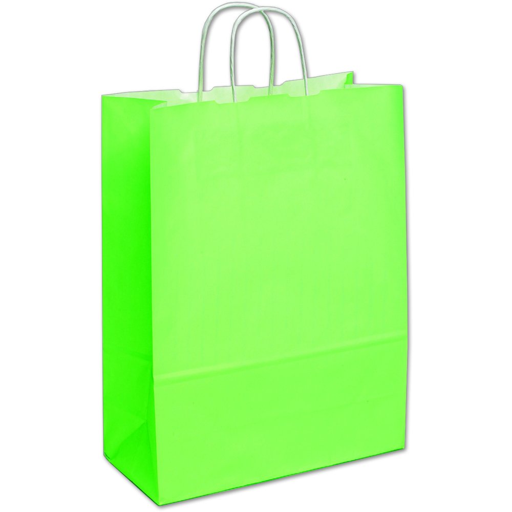 Papiertragetaschen Color hellgrün, 25 Stück, 32 x 42 cm