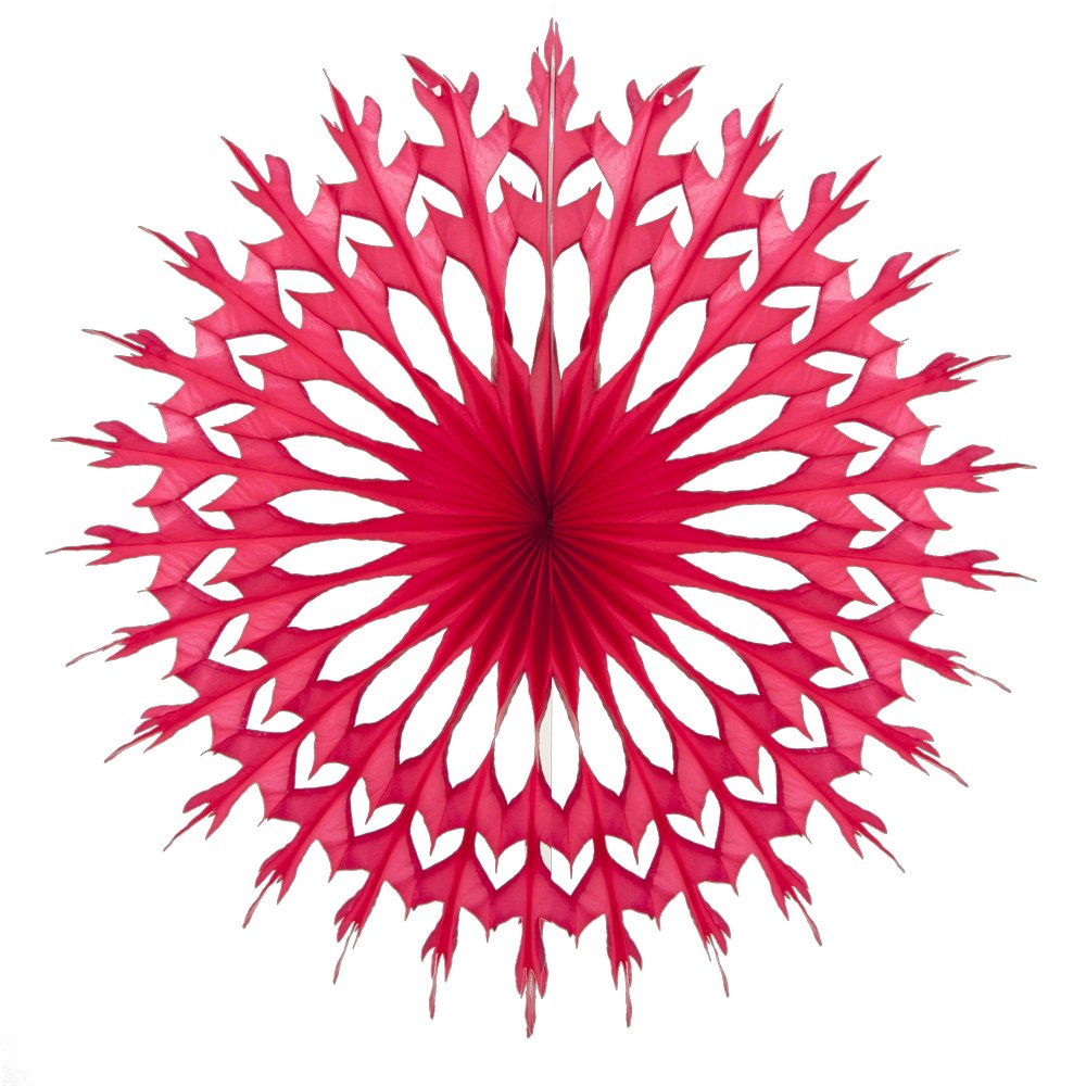 Falt-Motiv Snowflake B1 rot, Ø 50 cm