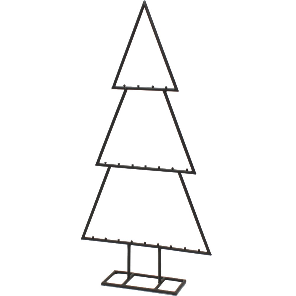 Tanne Metall Silhouette schwarz, 77 cm