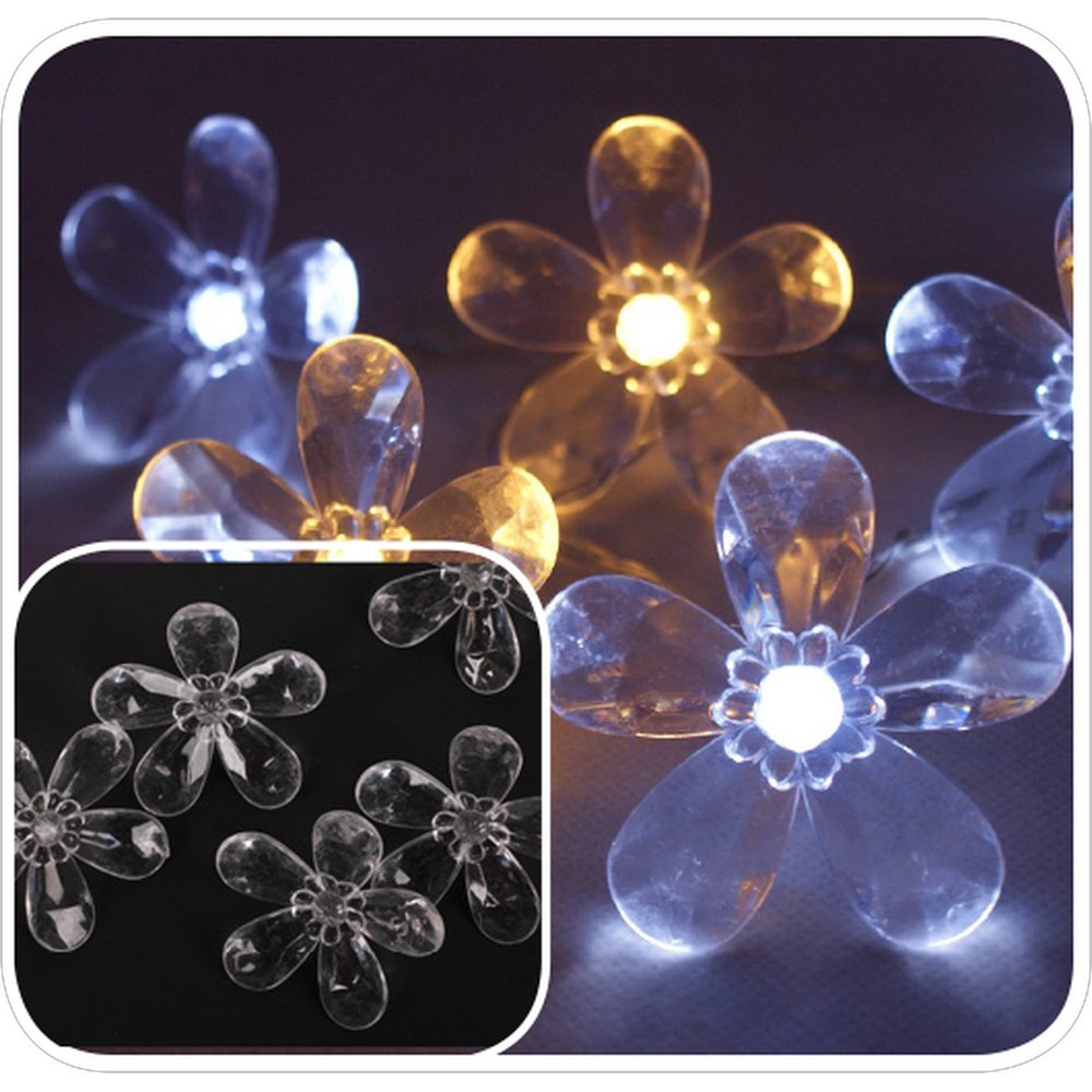 Kunststoffblüten 20 Stück transparent, 5,7 x 2,1 cm