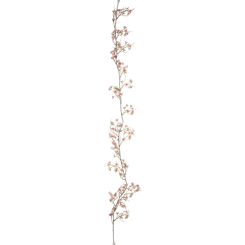 Blütengirlande Deluxe grün-rosa 180 cm