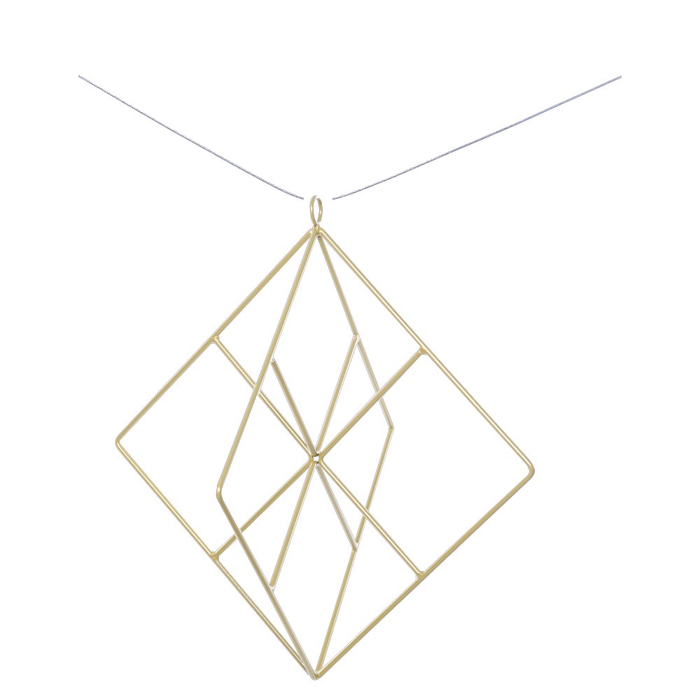 Metallobjekt Alu Diamant gold, 30x30xH60 cm