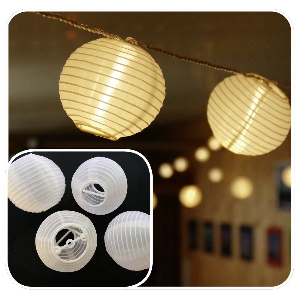 Minilampions Lichterkettenset weiß, 20 LEDs, Inklusive Netzteil