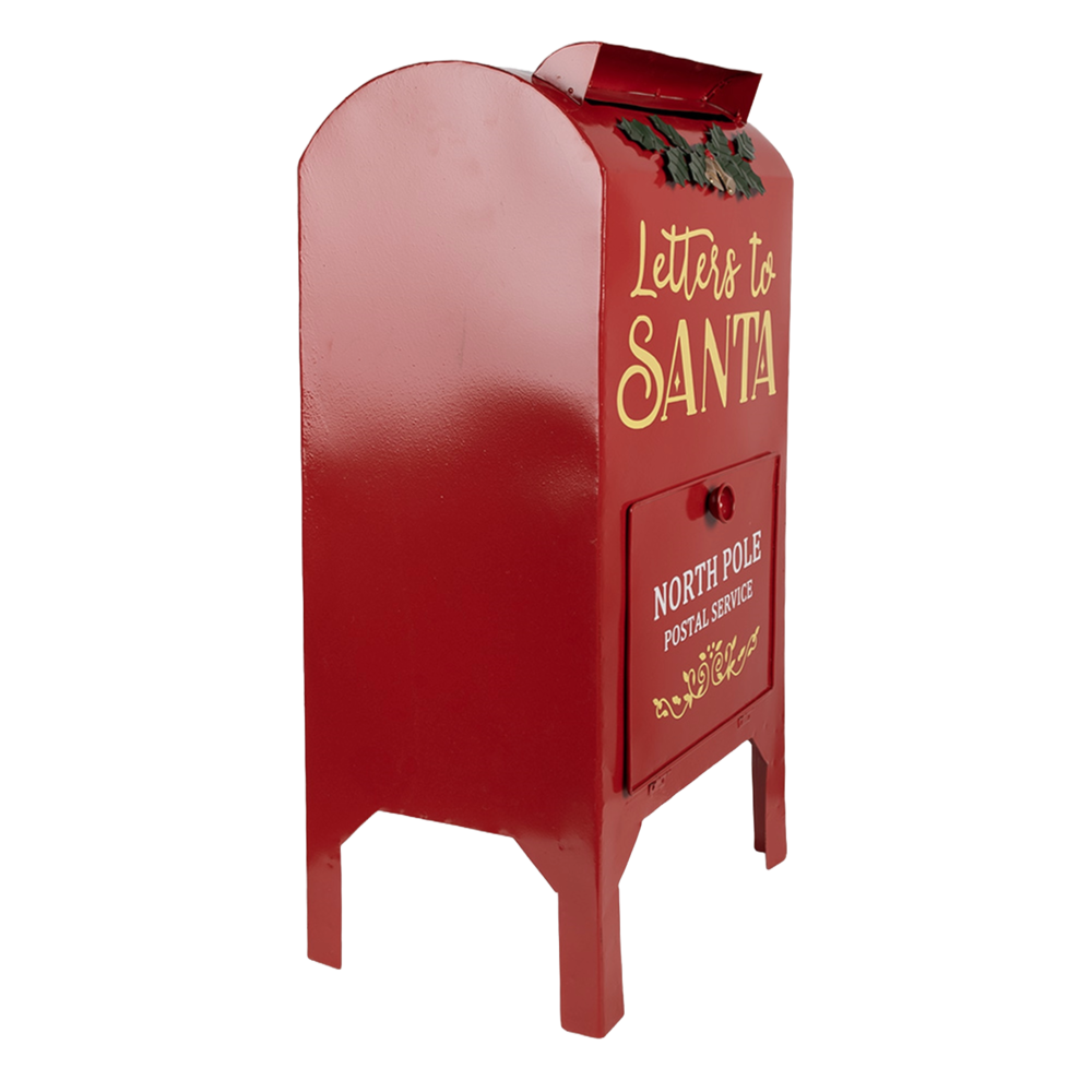Briefkasten Santa NorthPole XL, rot, 33 cm x 26 cm x Höhe 67 cm