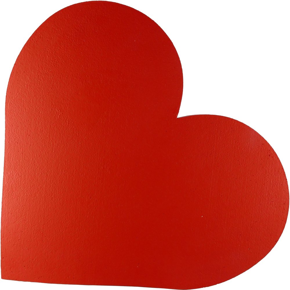 Herz Styrofoam mit Aufhänger rot, 30 cm, 3 cm dick