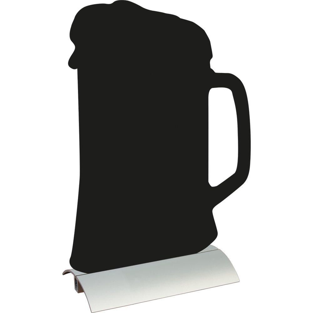 Schieferlacktafel Bierkrug schwarz / alu, ca. 25 x 35 cm