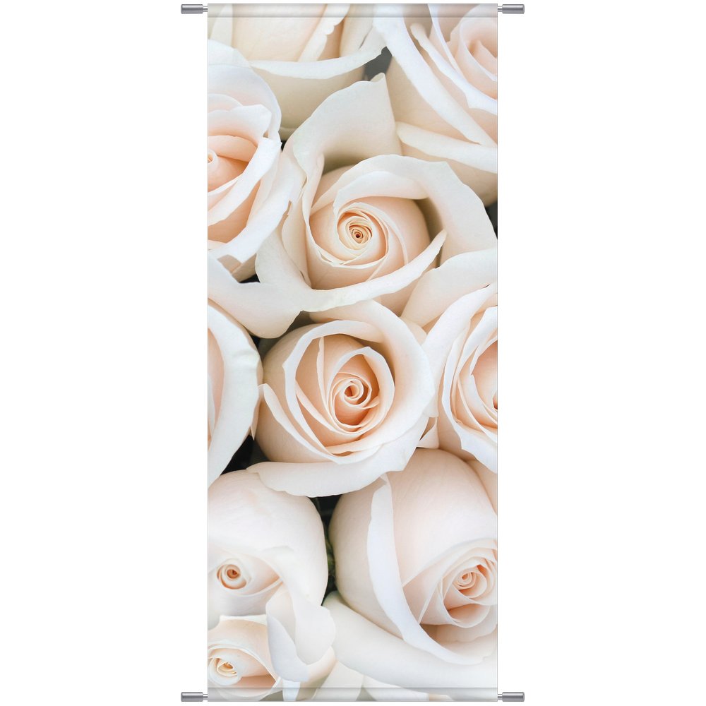 Banner Rosalia (Weiße Rose), 75 x 180 cm