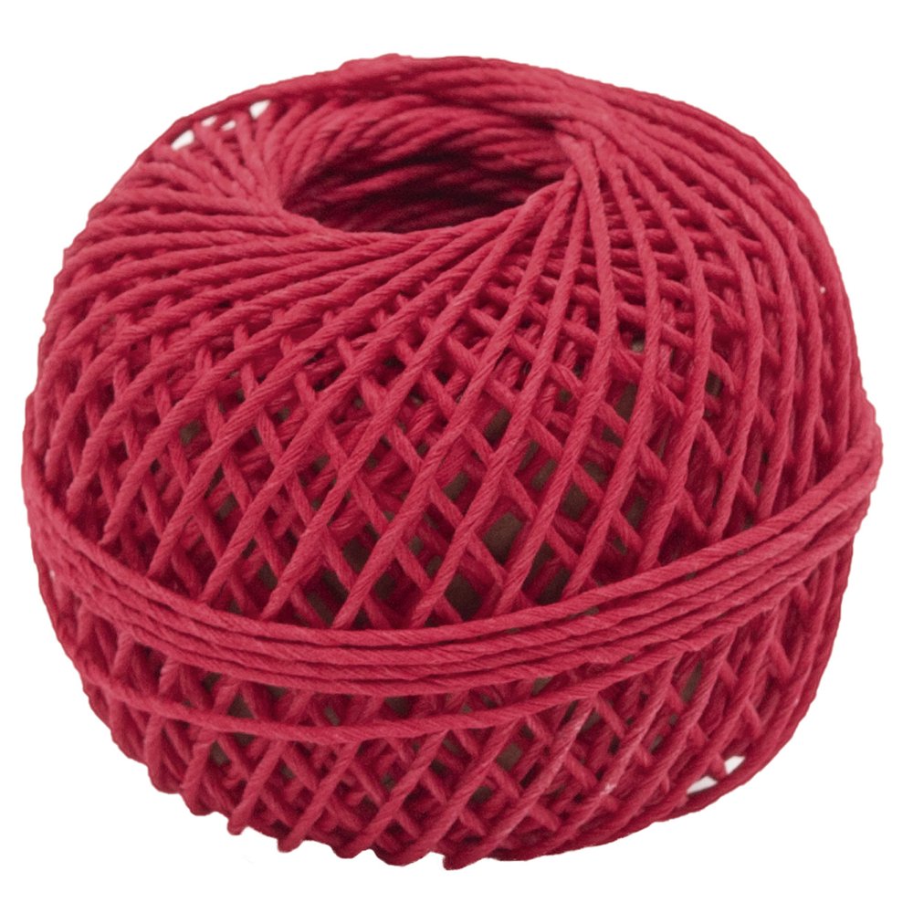 Kordel gedreht 100% Nature rot, 1 mm x 20 m