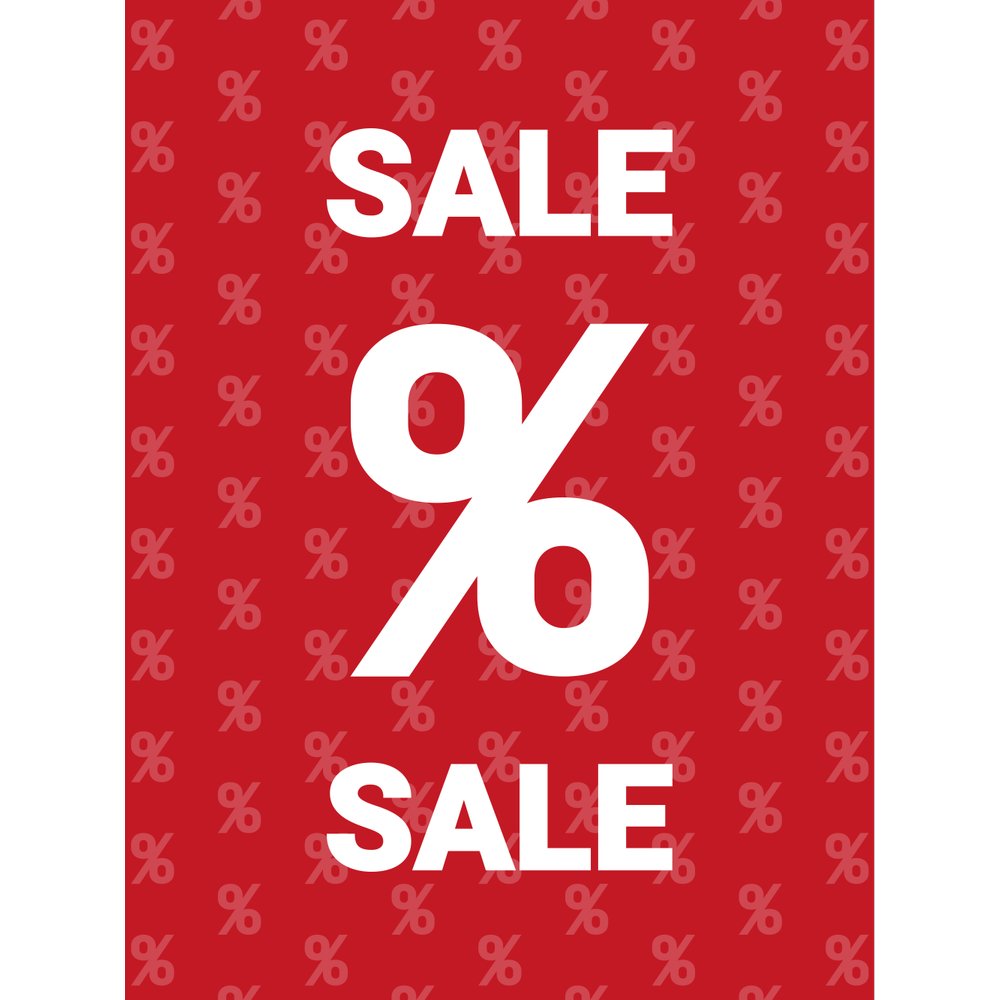 Banner XL SALE % rot/weiß, B 150 x H 200 cm