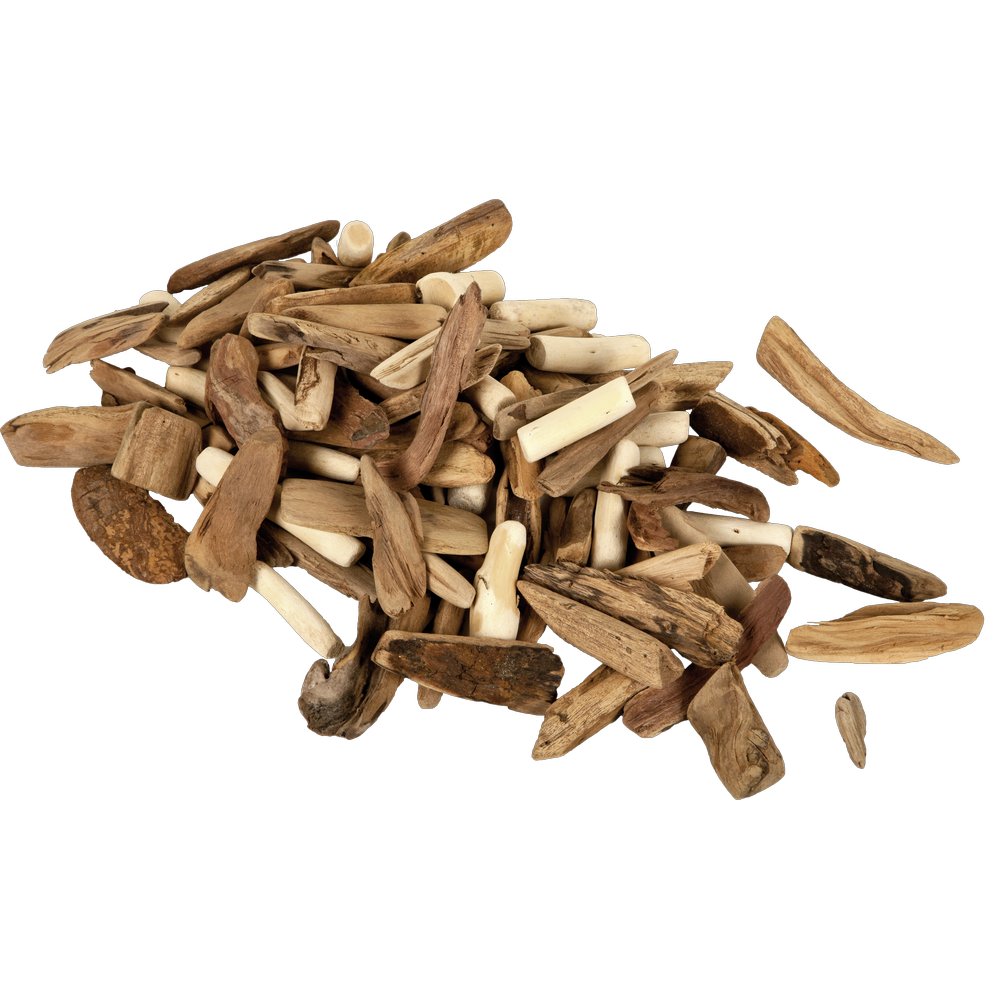 Treibholz gemischt im Netz, 1 kg, 6-12 cm
