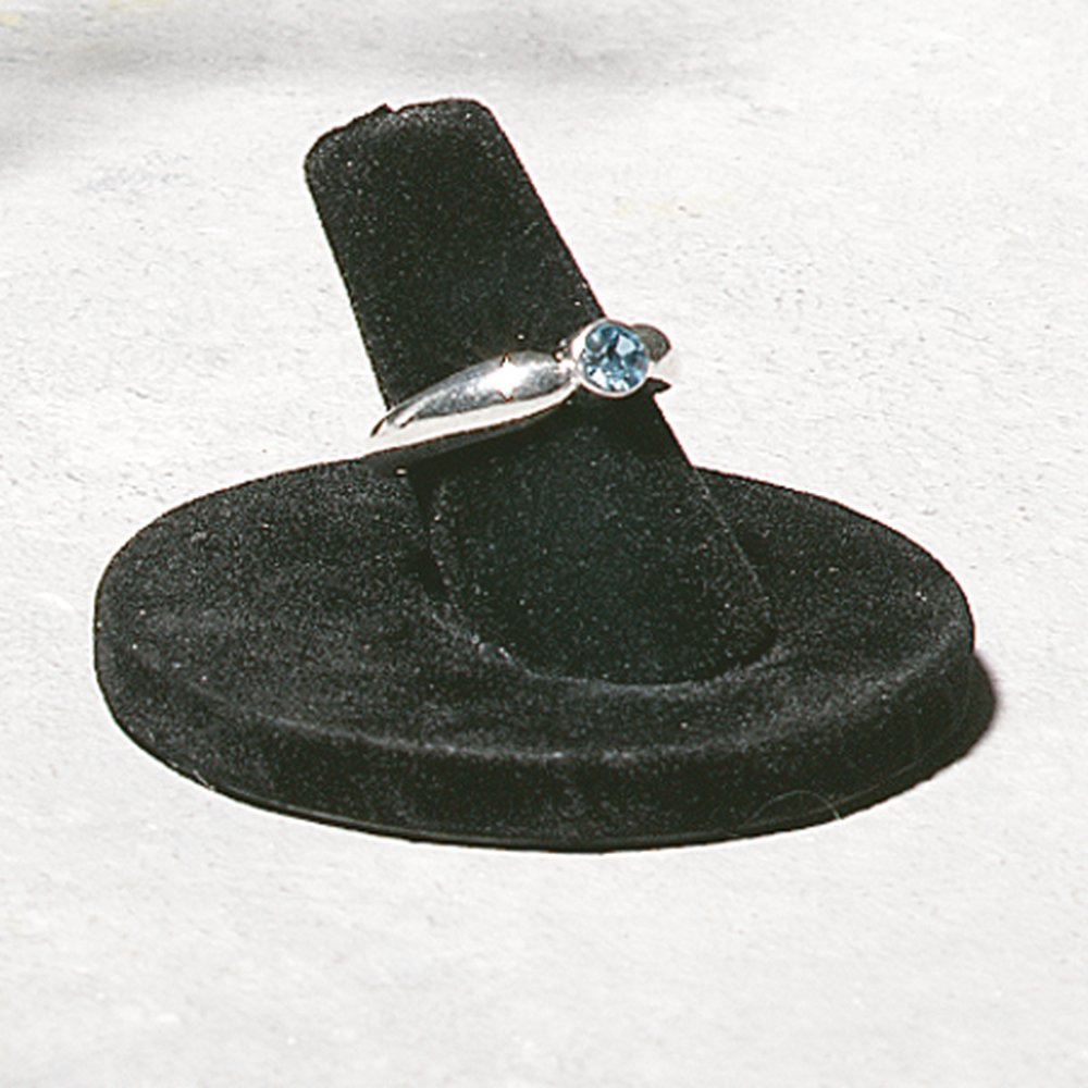 Ringhalter Schmuckpräsenter schwarz, Ø 4 cm