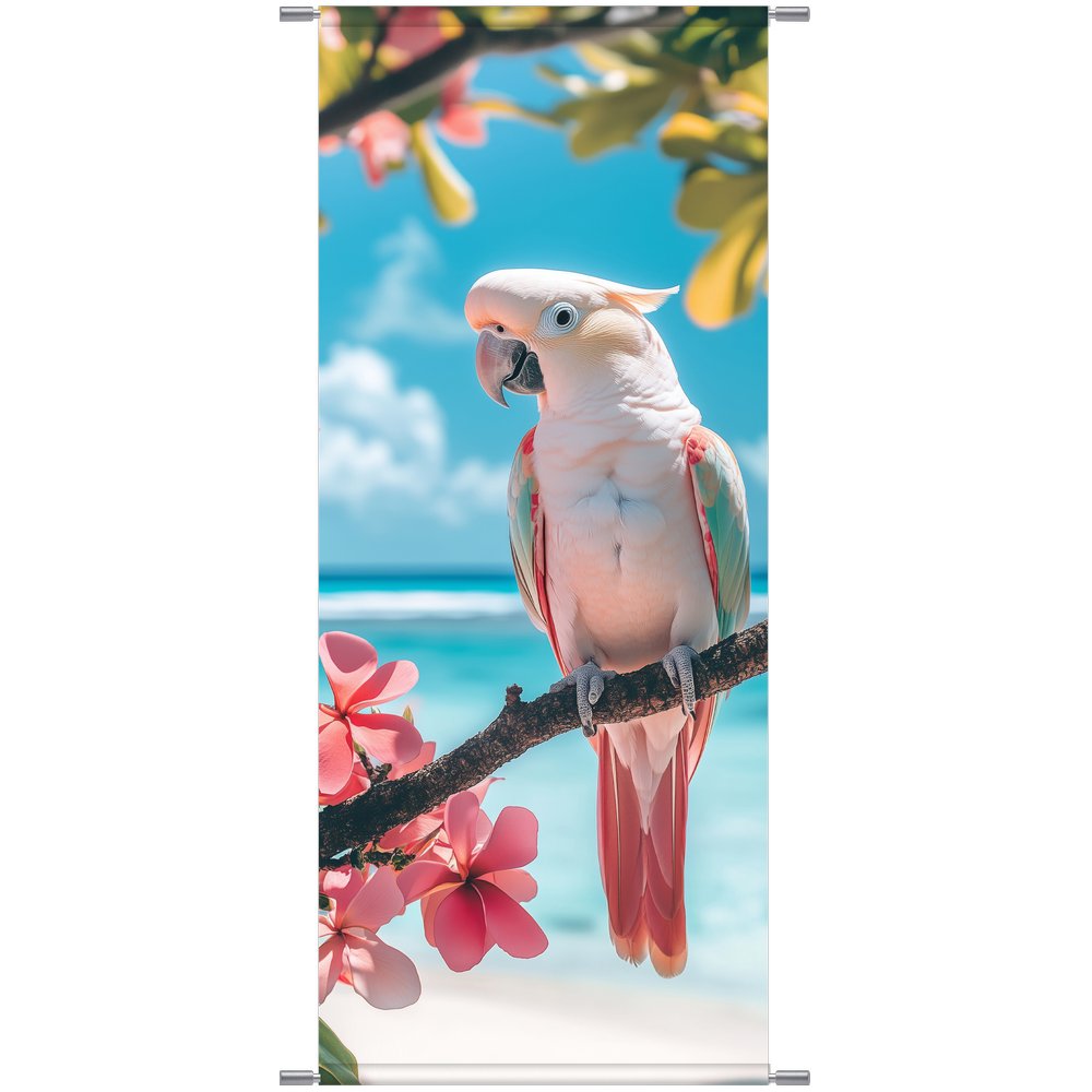 Banner Kakadu Paradies bunt,75 x 180 cm
