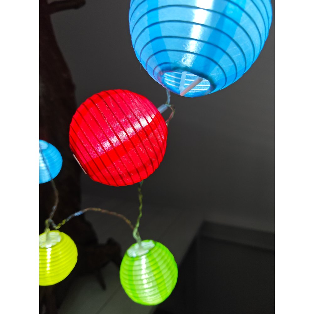 Mini Lampions x20 LED USB+ kalt-weiß, transparent 3,8 M + 3 M Zuleitung