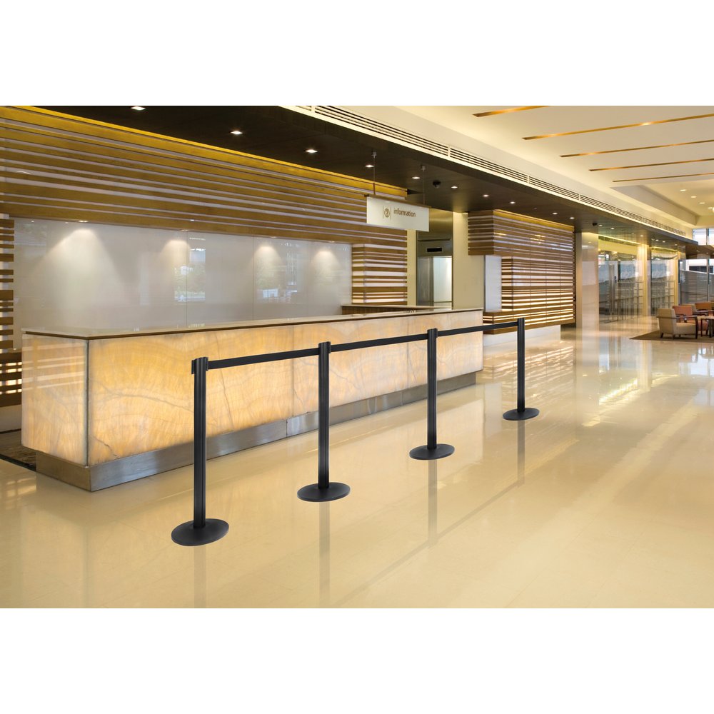 PLS Vario Stange schwarz, Gurt schwarz, L 210 cm