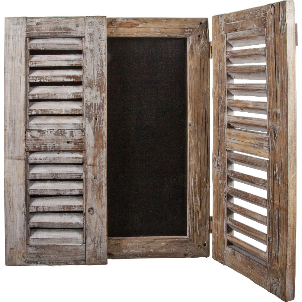 Holzfenster mit Kreidetafel vintage, 70 cm