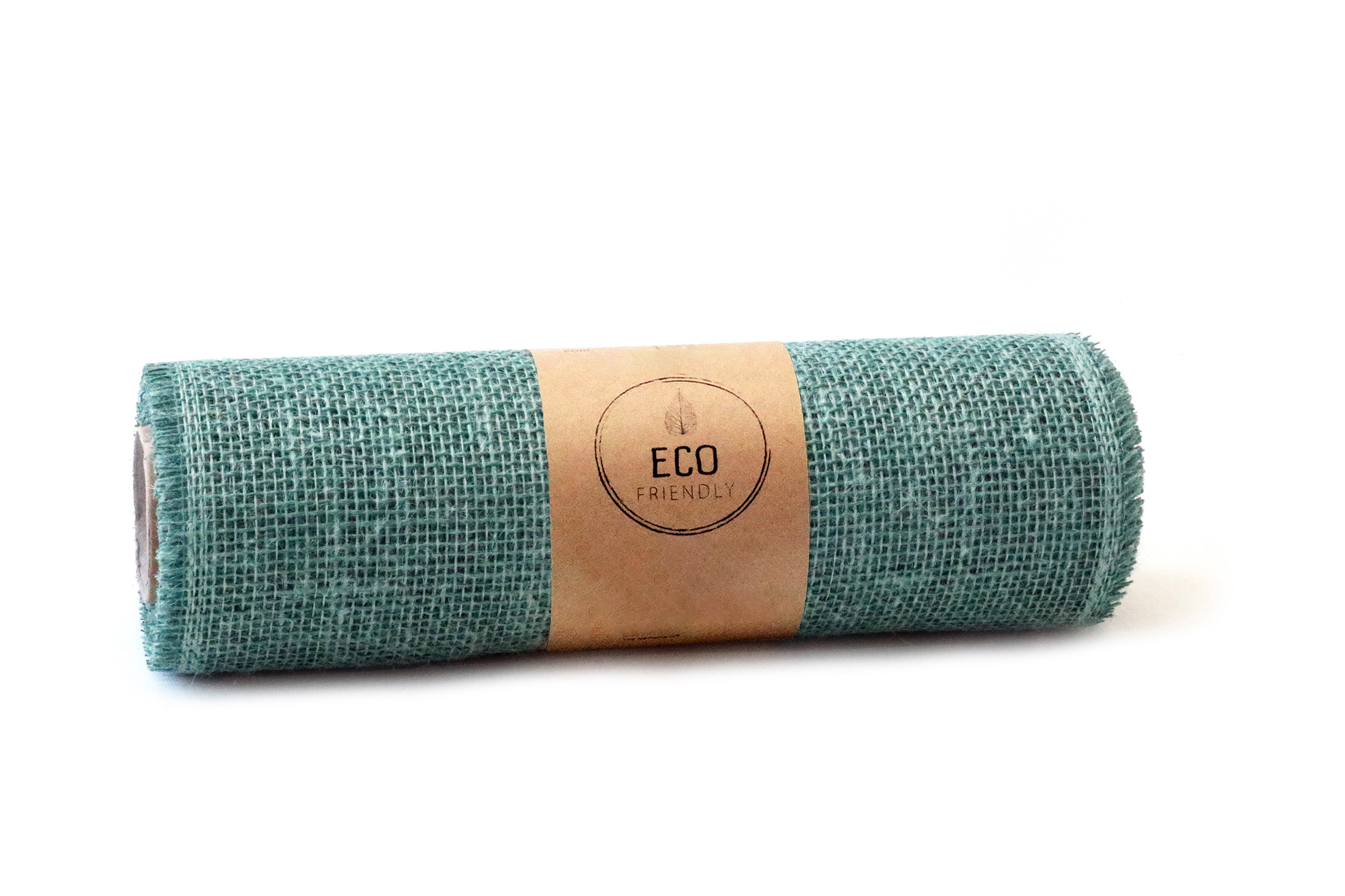 Tischband Jute fein türkis,30cm x 5m