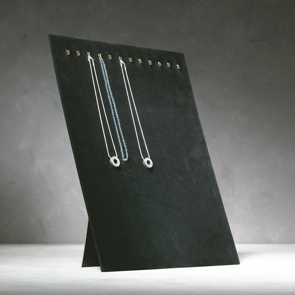 Collierpräsenter-Platte Schmuckpräsenation schwarz, 30 x 39 cm