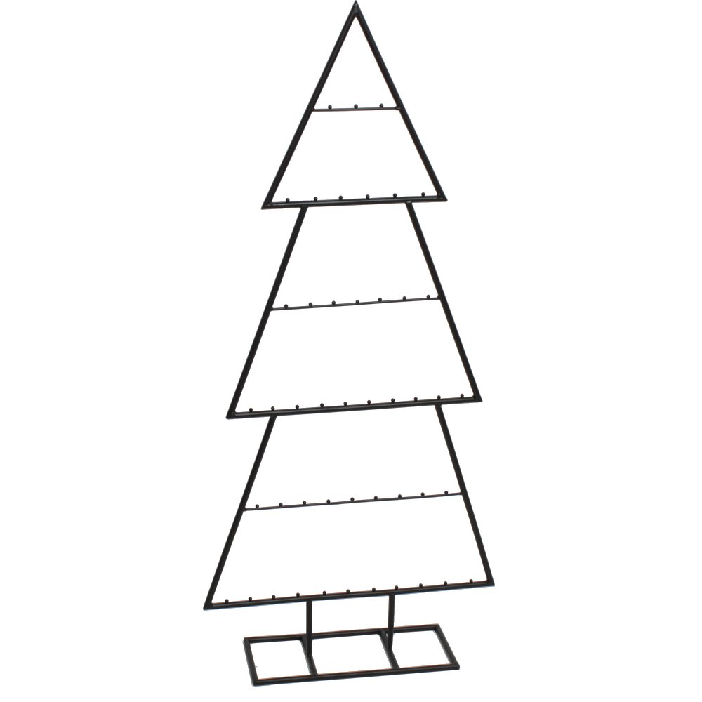 Tanne Metall Silhouette schwarz, 110 cm