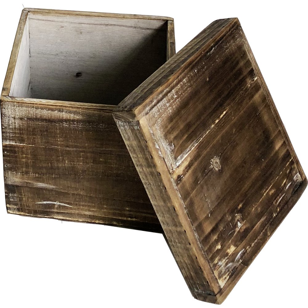 Holzgeschenkbox Antik-Art/Vintage, 20 x 20 x 17 cm