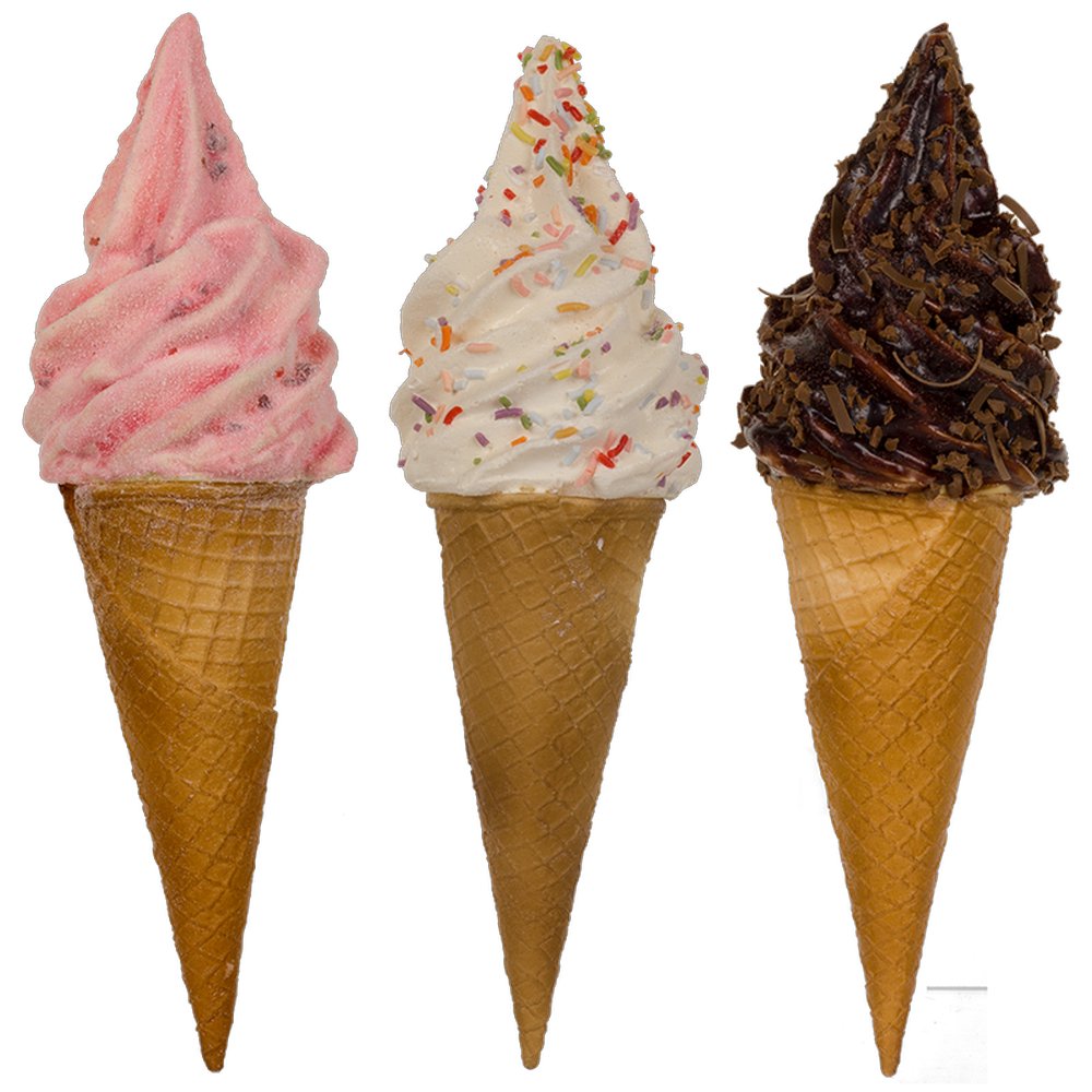 Eishörnchen-Set 3er bunt,D6 cm, 19 cm