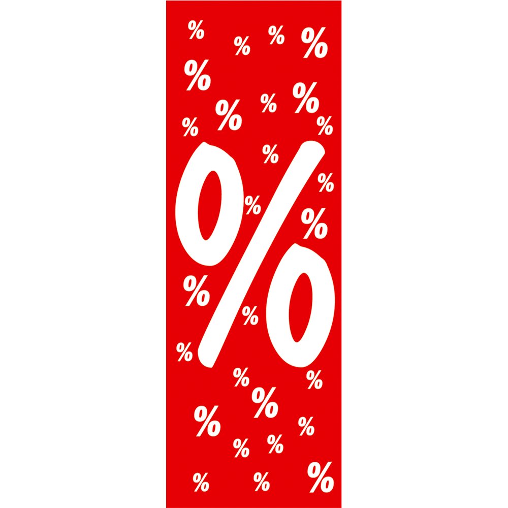 Banner %-Zeichen 48 x 138 cm