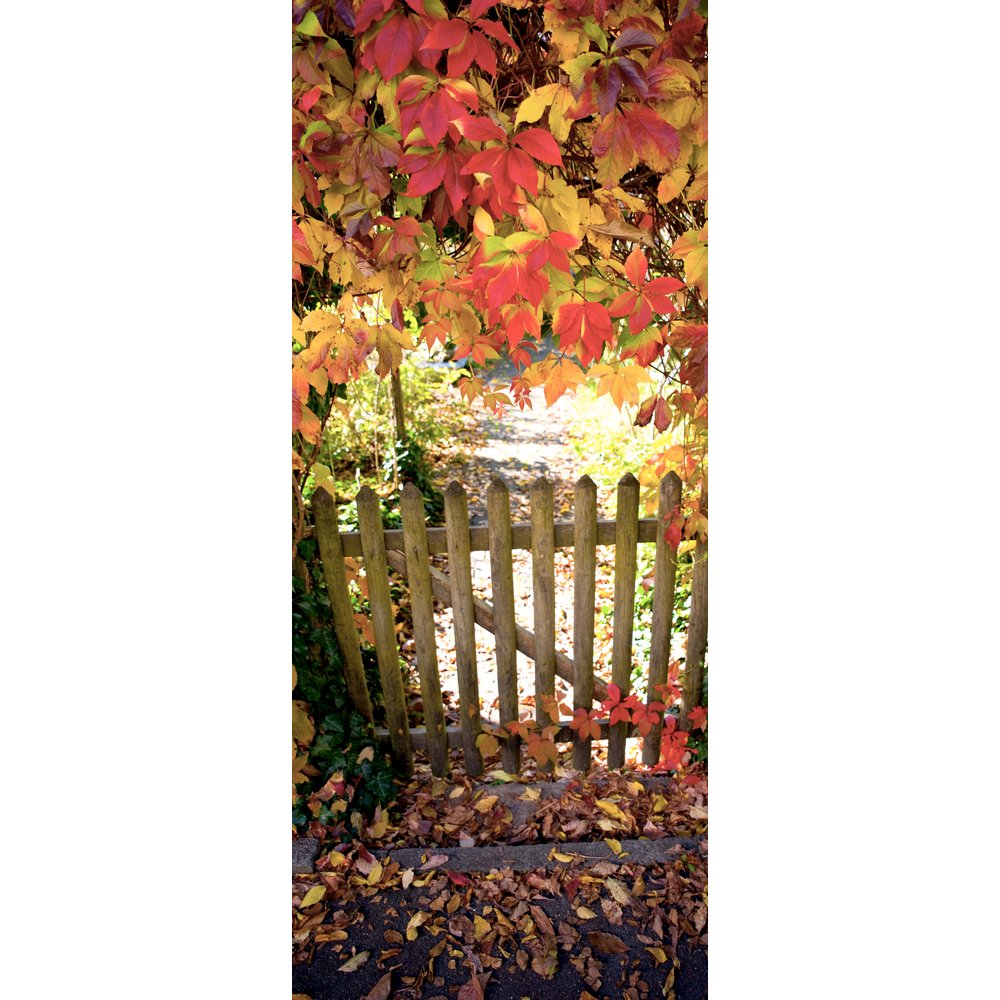 Banner Gartenzaun mit Blätter ,75 x 180 cm