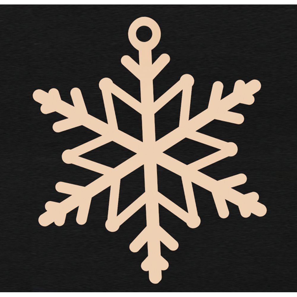 Anhänger Eiskristall Design 2 natur, Ø 9,5 cm