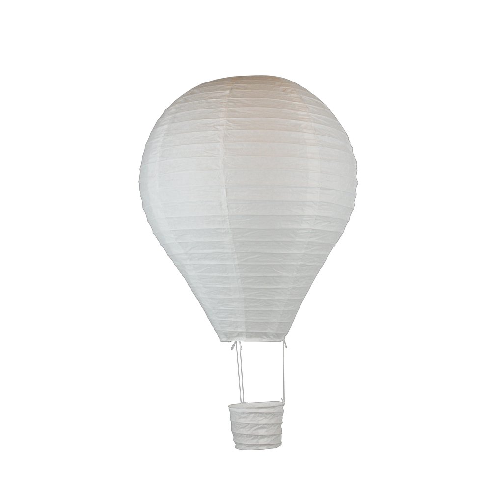 Heißluftballon Papier weiß, Ø 40 x 60 cm
