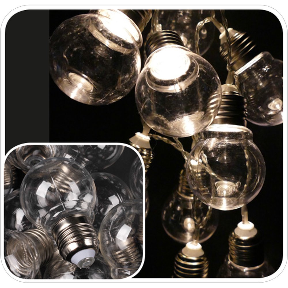 Glühbirnen 20 Stück transparent, 5,1 x 7,8 cm