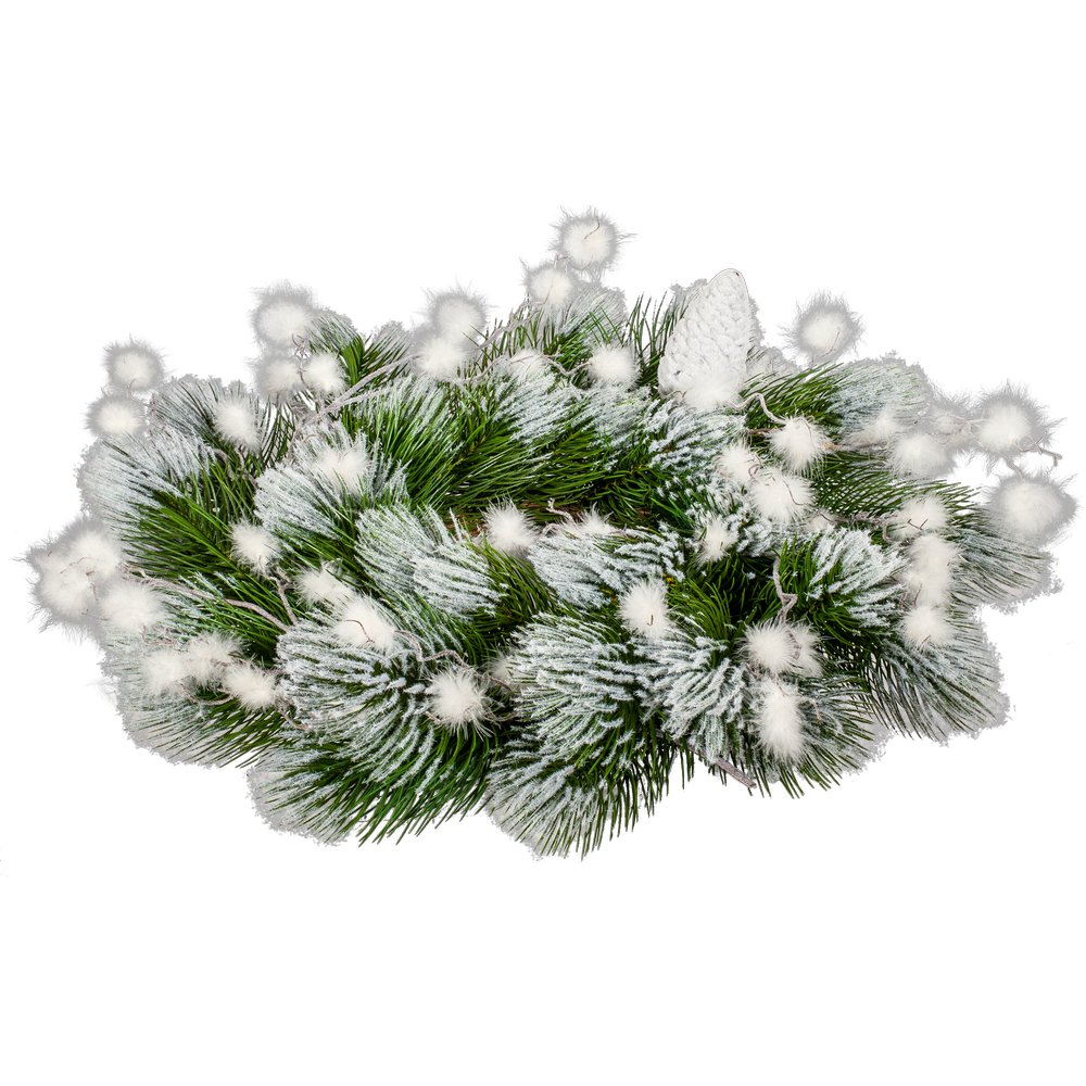 Kranz Kiefer Grande grün-weiß, Ø 122 cm